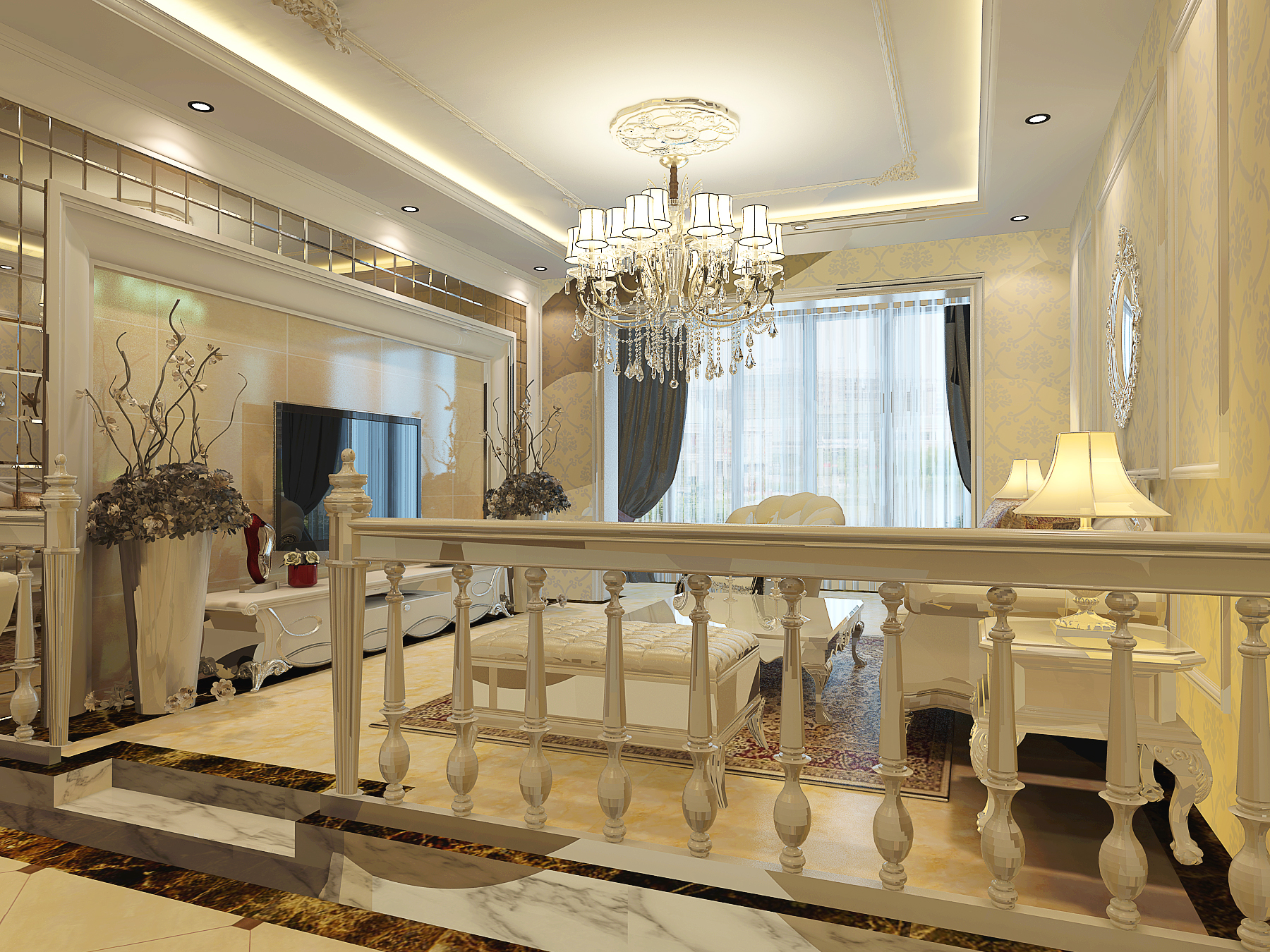 欧式 三居 80后 客厅图片来自贵州乐饰家装饰工程在水晶皇宫的分享