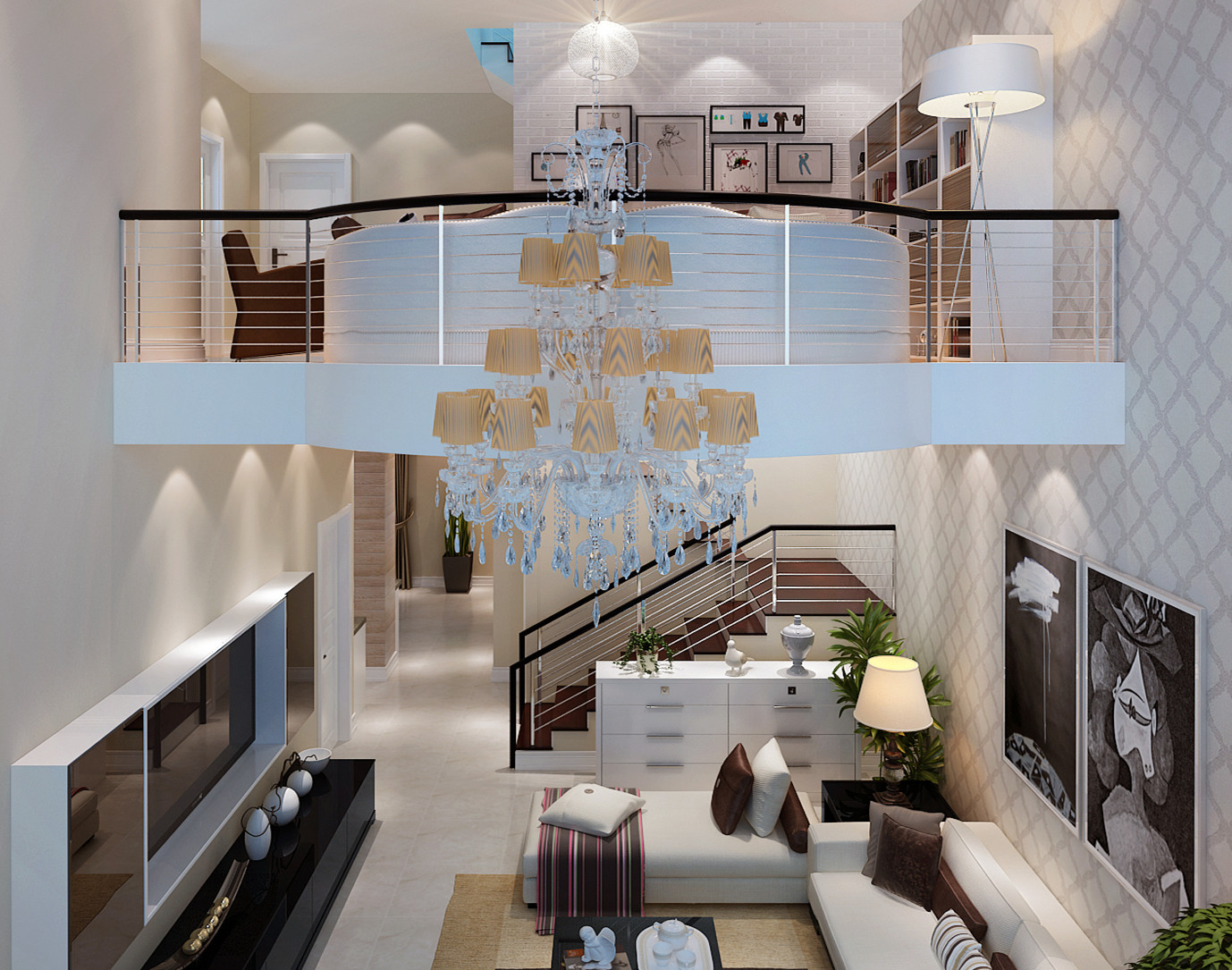 简约 别墅 客厅图片来自实创装饰上海公司在时尚靓丽现代简约风-别墅装修的分享