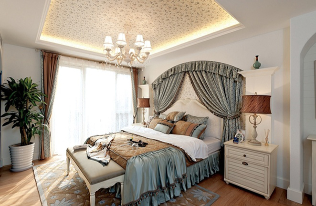 卧室图片来自刘成成在地中海别墅 • 蓝白混搭温馨家园的分享