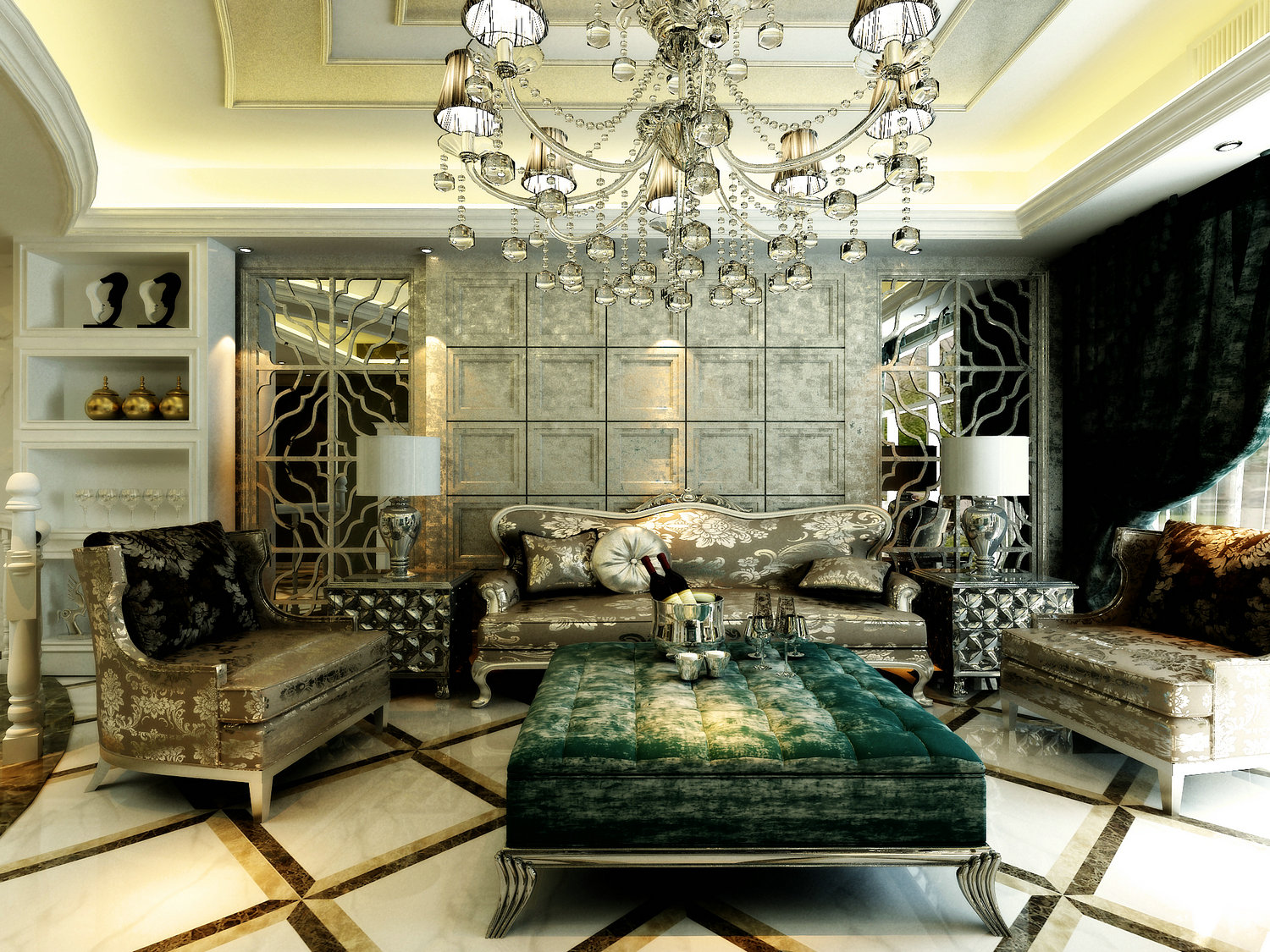 三居 客厅图片来自实创装饰晶晶在230平别墅豪华新古典风格设计的分享