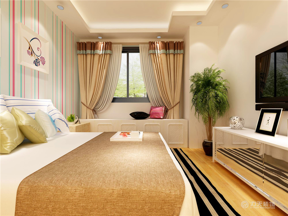 简约 三居 白领 收纳 80后 小资 卧室图片来自阳光力天装饰在宝龙城-80㎡-现代简约的分享
