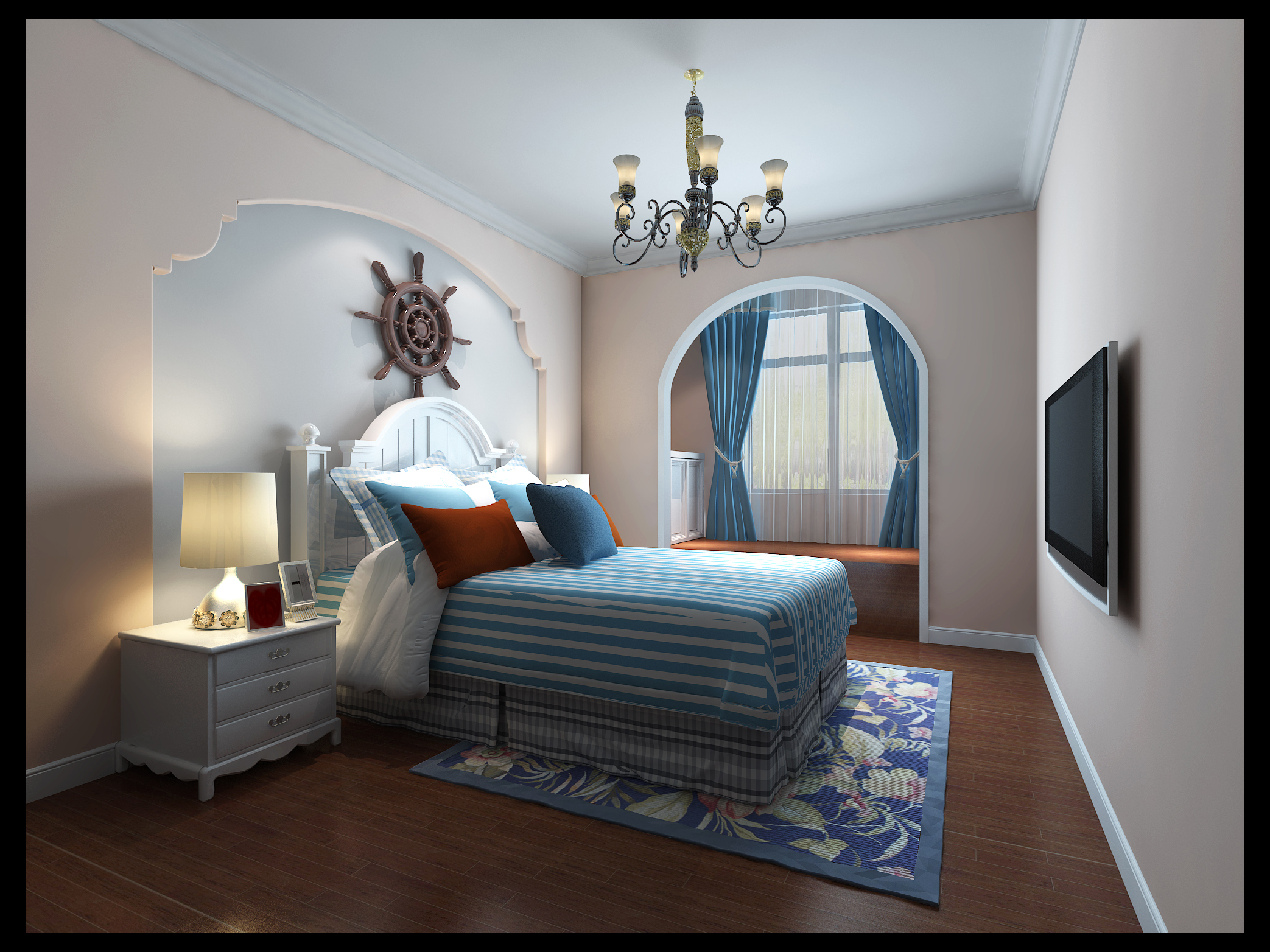 二居 收纳 旧房改造 卧室图片来自今朝装饰老房专线在老房翻新，80平，地中海风格的分享