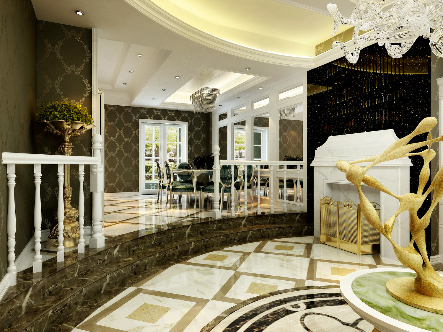 三居 餐厅图片来自实创装饰晶晶在230平别墅豪华新古典风格设计的分享
