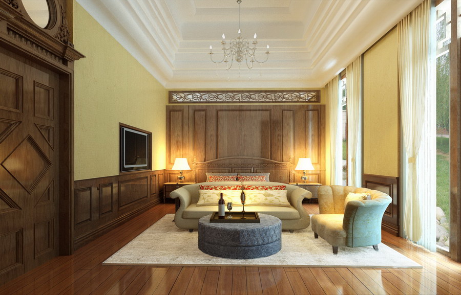 新古典风格 别墅 卧室图片来自北京今朝装饰刘在观塘别墅 420平经典新古典设计的分享