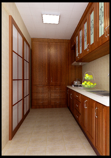 厨房图片来自实创装饰总部在K2玉兰湾125平米美式三居装修的分享