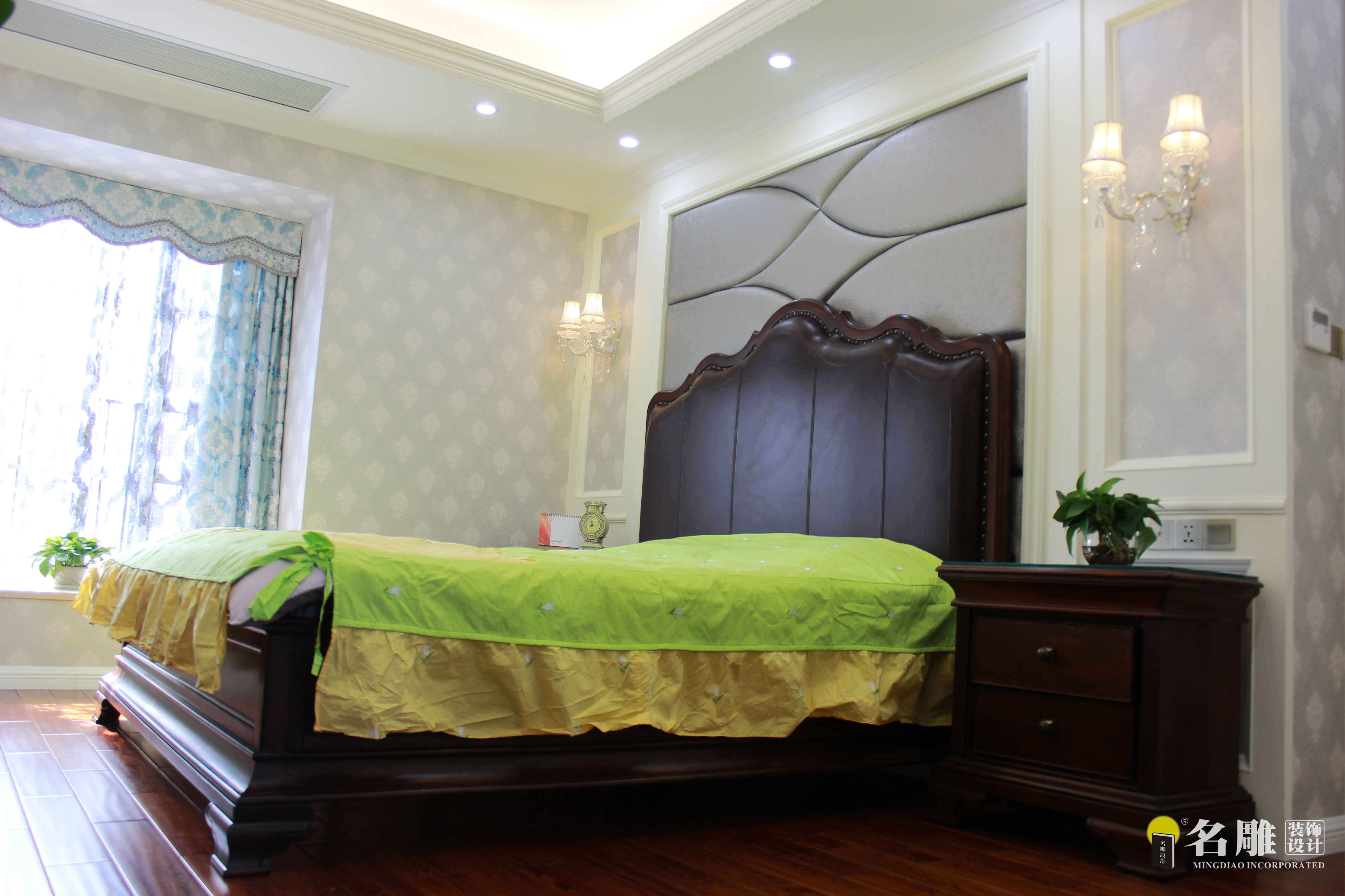 简欧 温馨，干净 三居 白领 80后 优雅、唯美 简洁、大气 卧室 卧室图片来自广州名雕装饰在兰溪谷的分享
