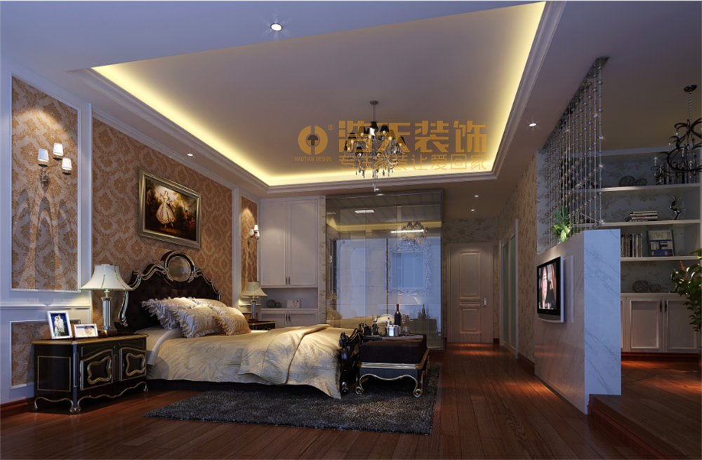 卧室图片来自深圳市浩天装饰在奥林华府的分享