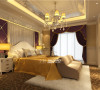 金碧辉煌犹如宫殿，舒适的大床带给夜晚无尽的享受。