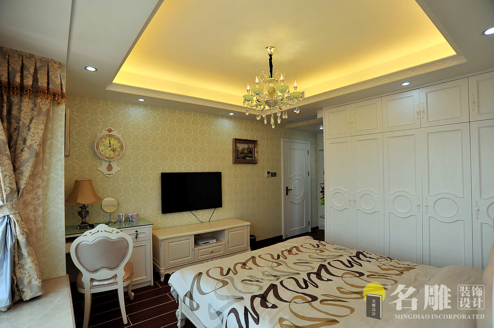 欧式 四居 豪华不俗气 舒适、温馨 品质、典雅 卧室 卧室图片来自广州名雕装饰在欧式豪华的分享