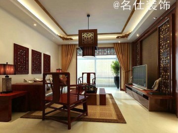 万科金色城市中式90平米二居室