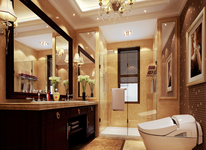 欧式奢华 法式浪漫 装修效果图 别墅设计 卫生间图片来自上海实创-装修设计效果图在欧式豪华320平米设计效果图的分享