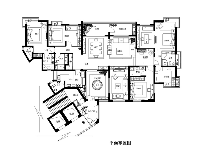 欧式奢华 法式浪漫 装修效果图 别墅设计 户型图图片来自上海实创-装修设计效果图在欧式豪华320平米设计效果图的分享