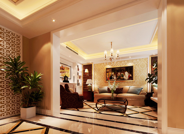 欧式奢华 法式浪漫 装修效果图 别墅设计 其他图片来自上海实创-装修设计效果图在欧式豪华320平米设计效果图的分享