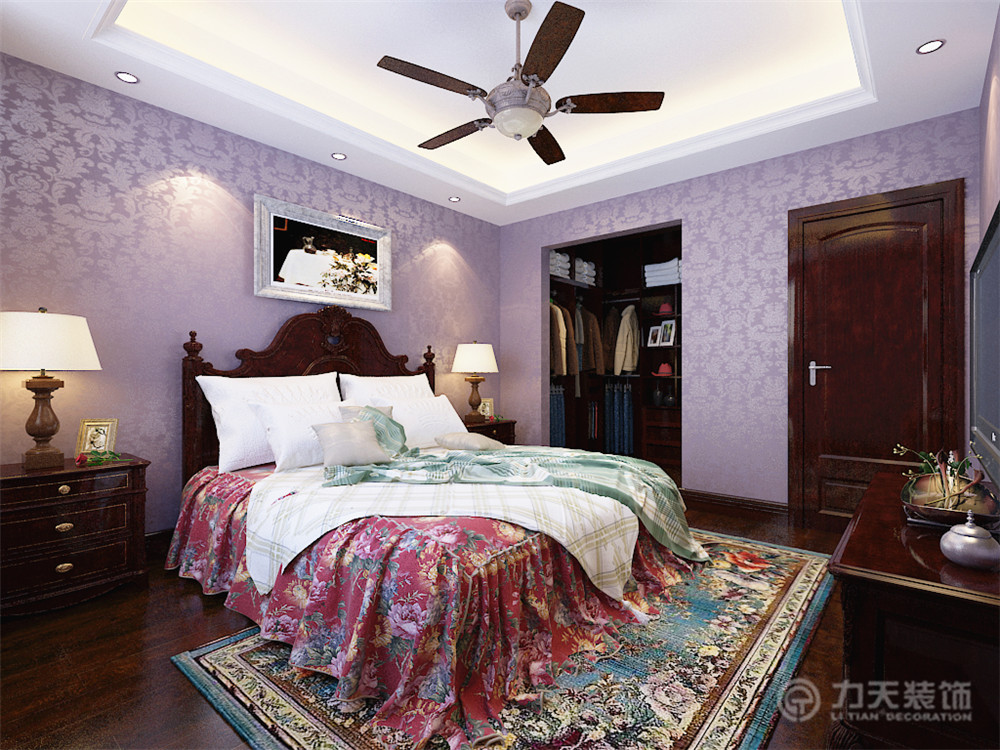 美式 三居 白领 收纳 80后 小资 卧室图片来自阳光力天装饰在保利香颂园-120㎡-美式风格的分享