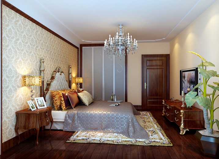 欧式 三居 别墅 白领 高大上 白富美 小资 卧室图片来自实创装饰都琳在欢乐谷华侨城的分享