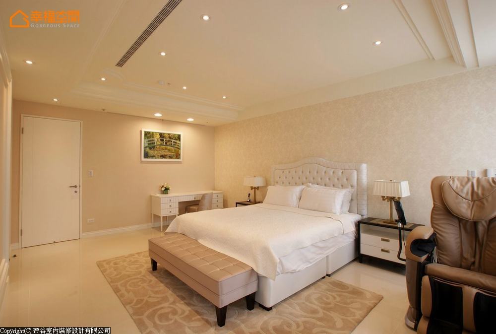 古典 三居 大坪数 卧室图片来自幸福空间在好优雅！356平肤金色古典美宅的分享