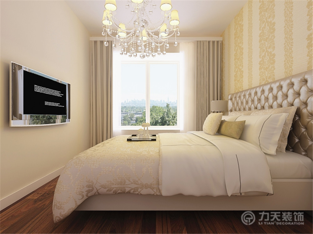 卧室图片来自阳光力天装饰梦想家更爱家在米兰阳光4-6号楼A1户型 53㎡的分享