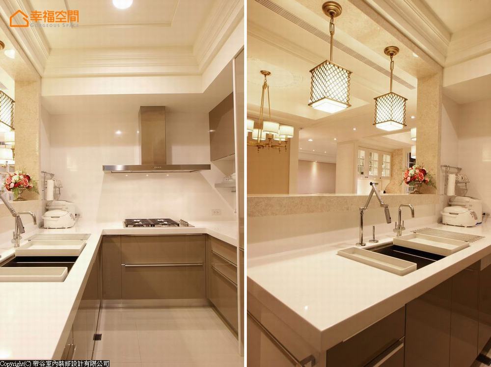 古典 三居 大坪数 厨房图片来自幸福空间在好优雅！356平肤金色古典美宅的分享