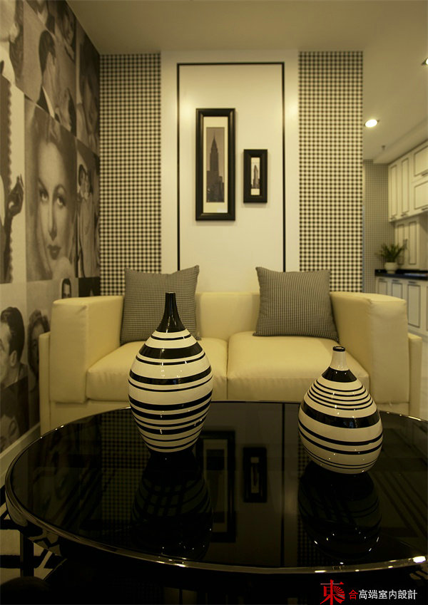 客厅图片来自東合設計在帕克公馆样板间——线形美学的分享