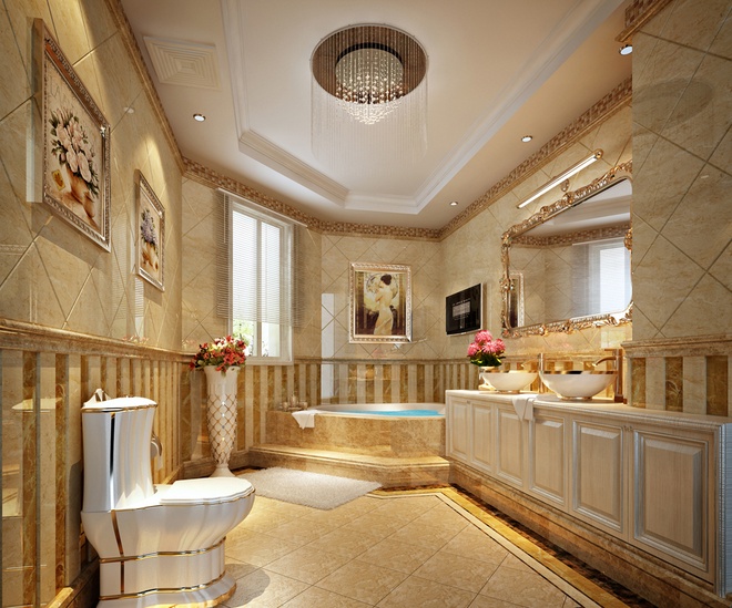 别墅 欧式 卫生间图片来自奥鑫辰装饰在珑璟轩的分享