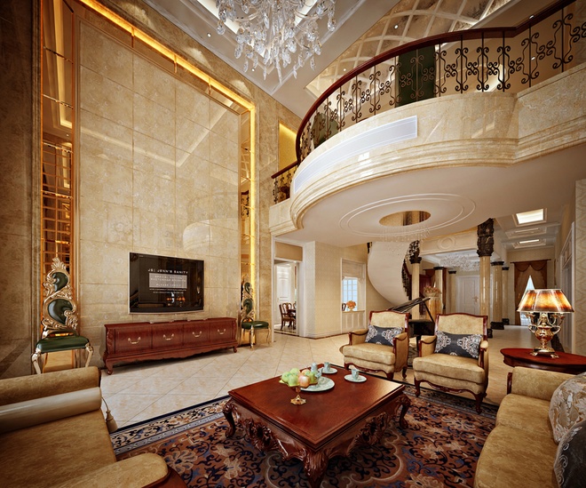 别墅 欧式 客厅图片来自奥鑫辰装饰在珑璟轩的分享