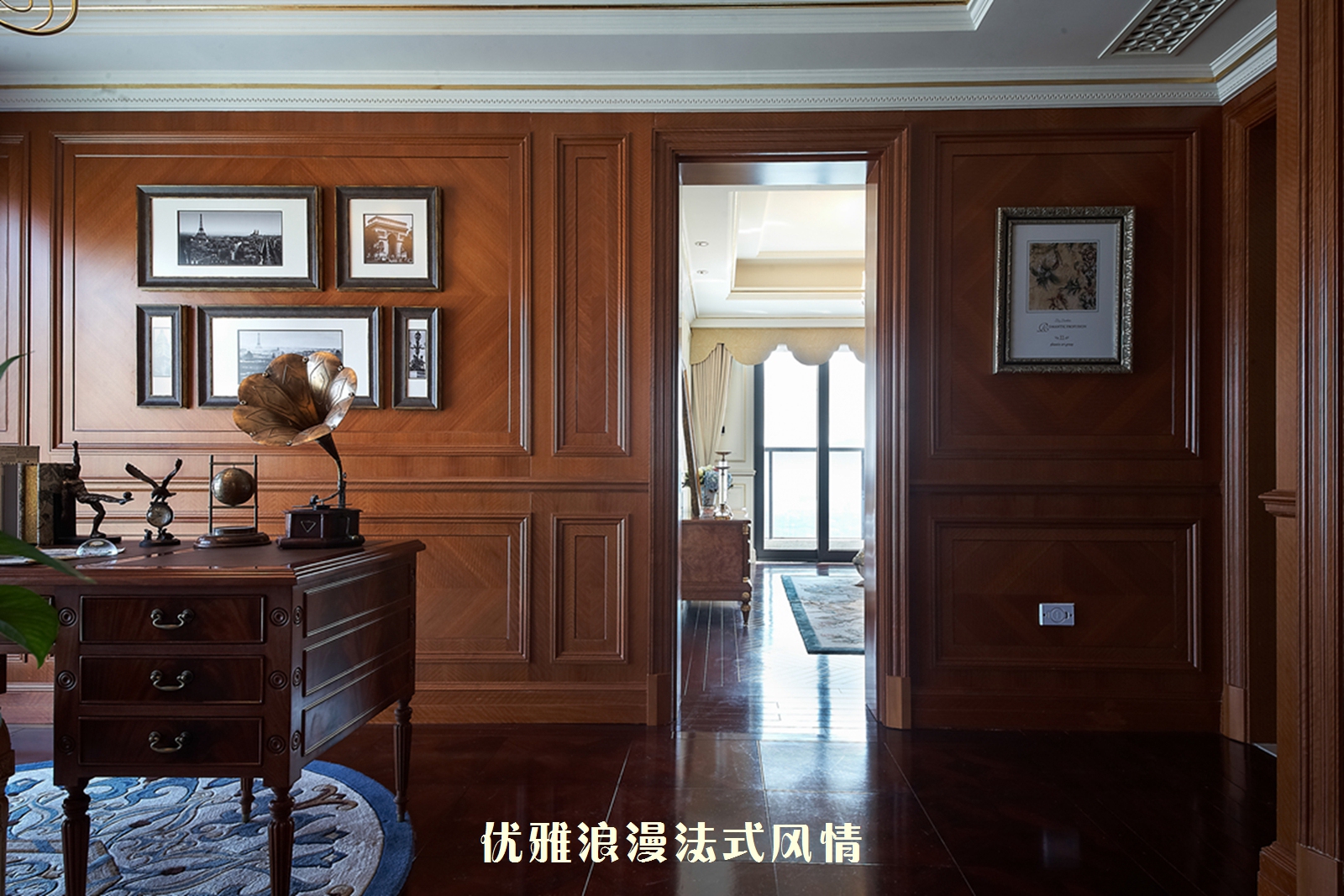 金房三径 成都实创 实创装饰 成都别墅 别墅装修 法式风格 浪漫 优雅 书房图片来自成都实创装饰在法式风格低调优雅浪漫豪宅的分享
