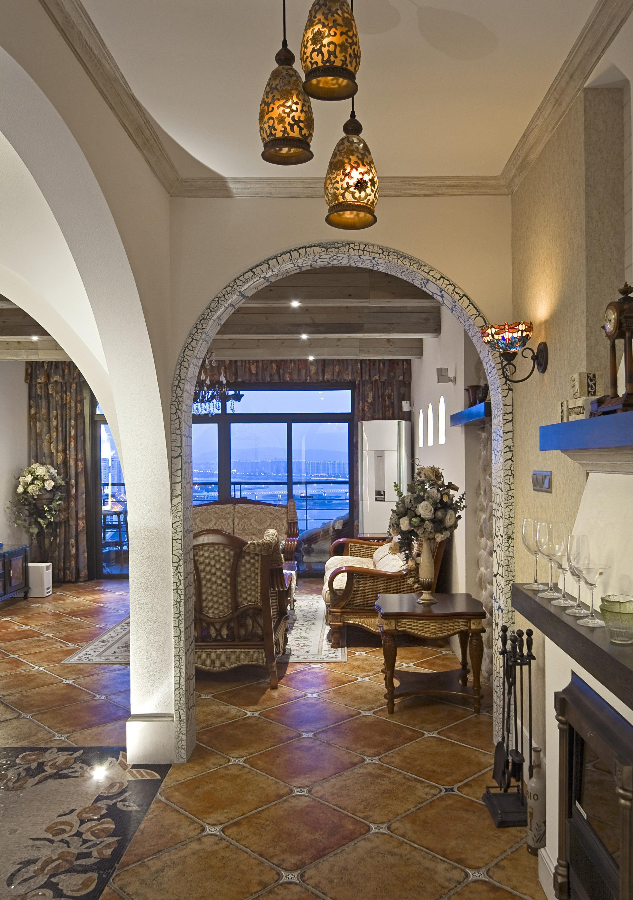 客厅图片来自今朝装饰小徐在东方美墅  186平地中海风格的分享