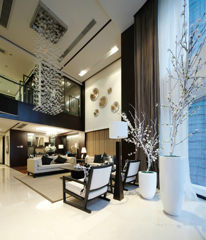 客厅图片来自今朝装饰小徐在孔雀城  350平新中式风格的分享