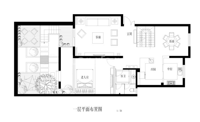 中式 别墅 湖城大境 龙发装饰 装修 设计 户型图图片来自龙发装饰集团西安分公司在湖城大境6号地320平米不凡的设计的分享