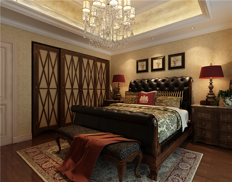 别墅 美式风格 润泽庄园 卧室图片来自尚层装饰张迪在650平润泽庄园墅郡回归美式风格的分享