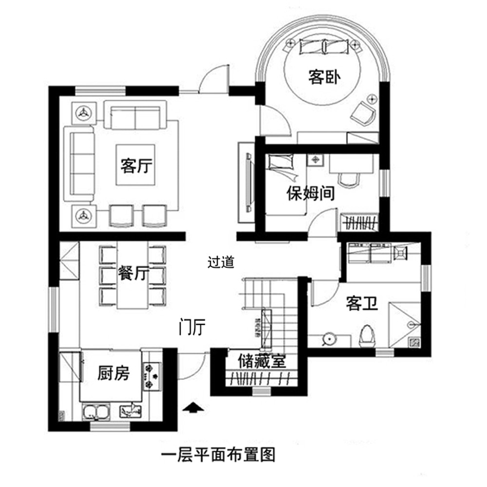 休闲别墅 现代简约风 半包 别墅 户型图图片来自上海实创-装修设计效果图在235平米简约度假风别墅设计的分享