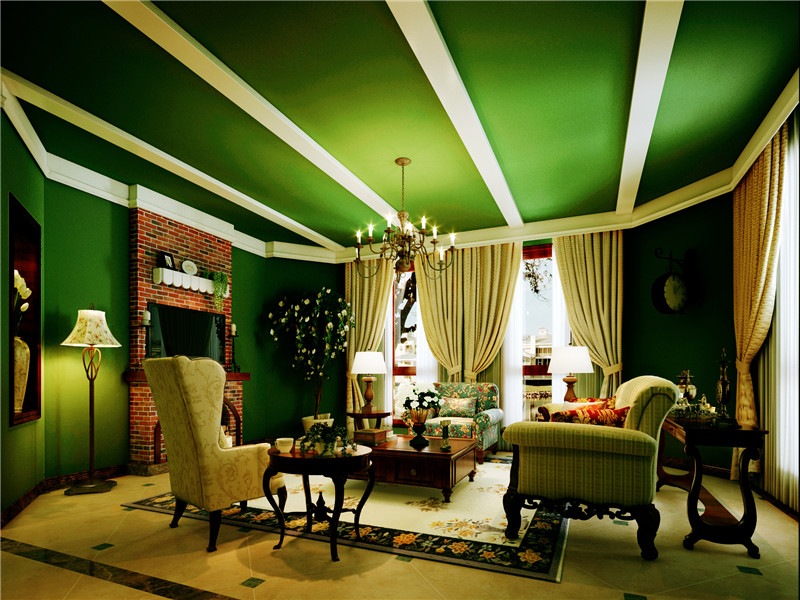 别墅 美式 北京别墅 客厅图片来自尚层装饰张迪在官厅·泊爱蓝岛530平美式风格的分享