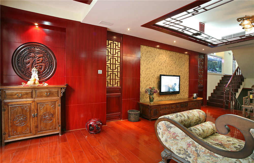 旧房改造 中式风格 四居 小资 客厅图片来自装饰装修-18818806853在珠江新城中海花地-中式风格的分享