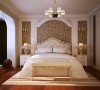 简单的墙纸搭配石膏板造型，既凸显风格又能控制造价。暖色的圣象木地板，为业主打造了舒适的睡眠环境。