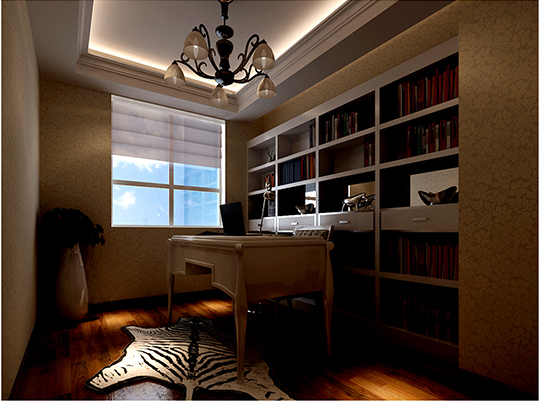 二居 欧式 收纳 旧房改造 小资 书房图片来自刘建勋在两居室装修效果的分享