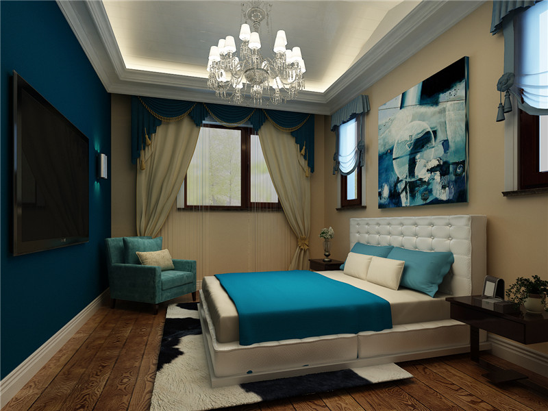 别墅 欧式新古典 卧室图片来自尚层装饰张迪在远洋傲北412平欧式新古典式风格的分享