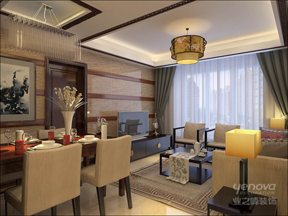 二居 客厅图片来自天津业之峰装饰在融侨观邸86平两居室中式风的分享