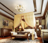 房间内的床幔和床单还有座椅都选用带彩度的棉织品为主。