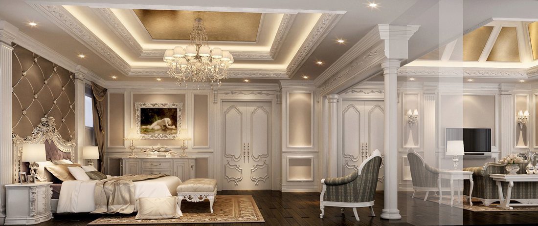 新古典 别墅 白领 尚层装饰 卧室 卧室图片来自北京别墅装修案例在丽宫新古典风格案例欣赏的分享