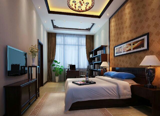 三居 卧室图片来自天津尚层装修韩政在宁静儒雅_中国风三口之家的分享