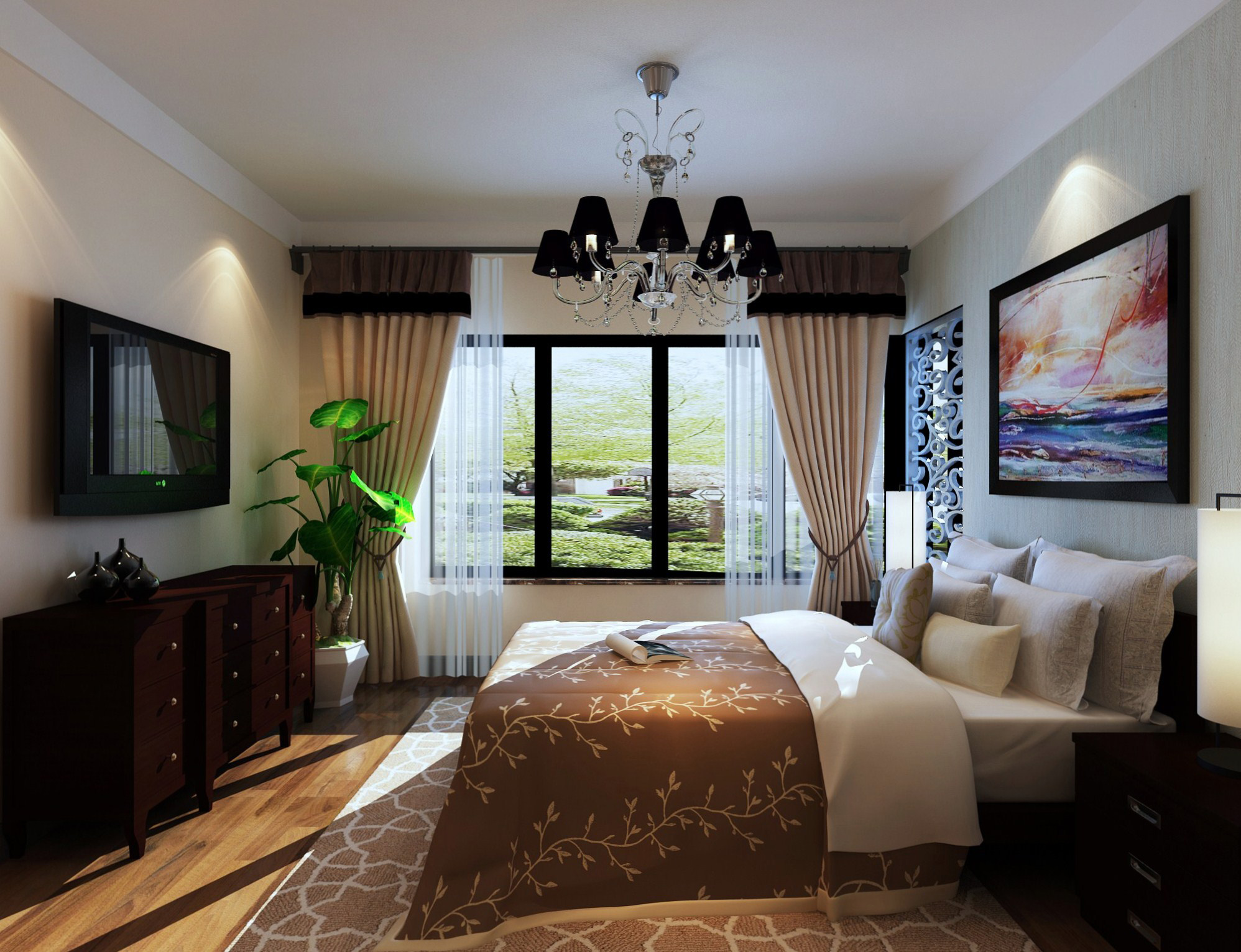 现代 三居 卧室图片来自北京今朝装饰刘在保利罗兰香谷时尚现代设计的分享