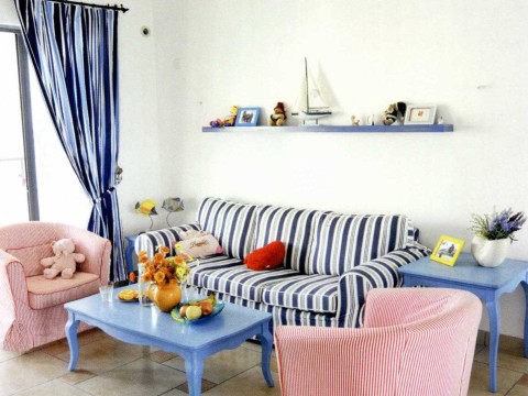 地中海 三居 白领 旧房改造 客厅图片来自今朝装饰李海丹在130平米三居地中海的分享