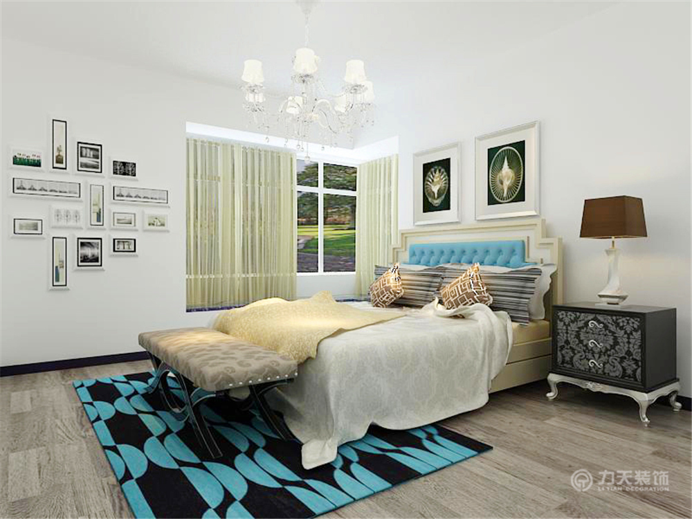欧式 三居 白领 收纳 80后 小资 卧室图片来自阳光力天装饰在盛世郦园-140㎡-简欧风格的分享