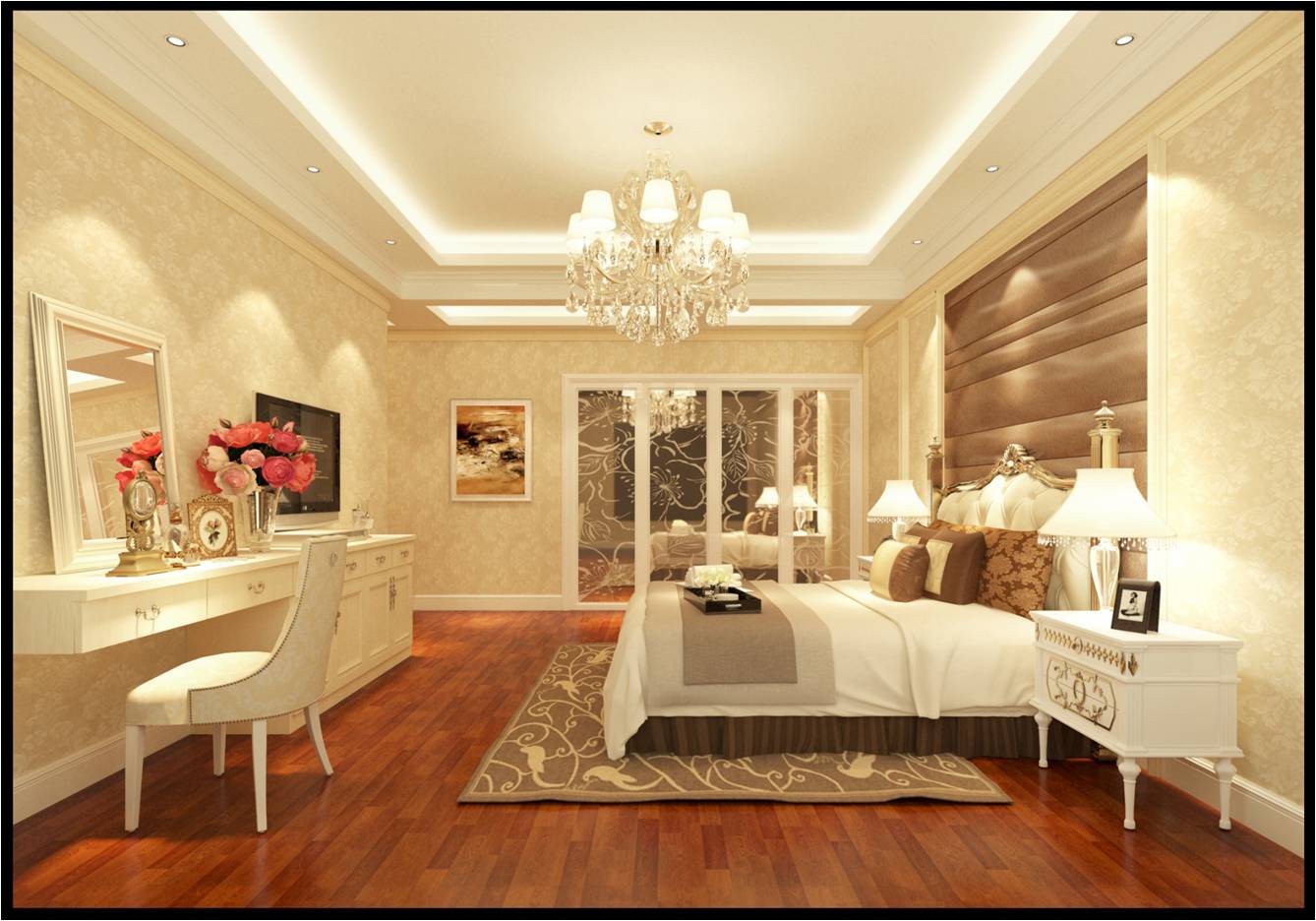 简欧 国安居设计 施工 卧室图片来自国安居装饰在星河丹堤-惬意和浪漫的分享