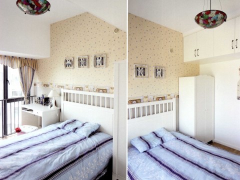 地中海 三居 白领 旧房改造 卧室图片来自今朝装饰李海丹在130平米三居地中海的分享