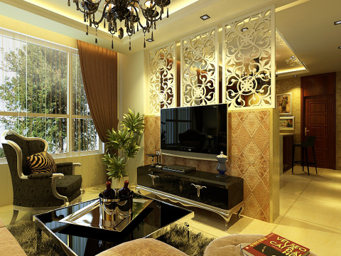 客厅图片来自百家装饰小迪在华发岭南荟现代风格的分享