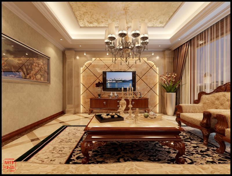 欧式 大户型装修 别墅装修 客厅图片来自天津别墅装修公司在雍容华贵欧式风格的分享