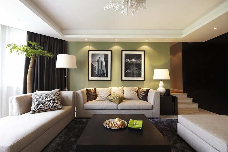 客厅图片来自家装大管家在绿野仙踪 160平现代简约舒适4居的分享