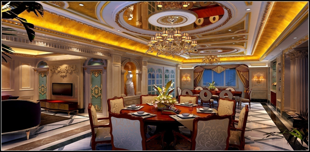 欧式 国安居设计 装修 酒店式 餐厅图片来自国安居装饰在华丽的欧式酒店风的分享