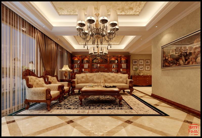 欧式 大户型装修 别墅装修 客厅图片来自天津别墅装修公司在雍容华贵欧式风格的分享